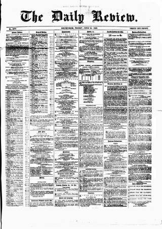 cover page of Daily Review (Edinburgh) published on June 18, 1869