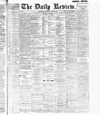 cover page of Daily Review (Edinburgh) published on April 1, 1886
