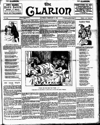 cover page of Clarion published on February 2, 1895