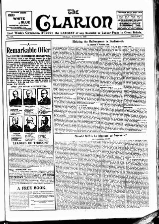 cover page of Clarion published on March 19, 1909