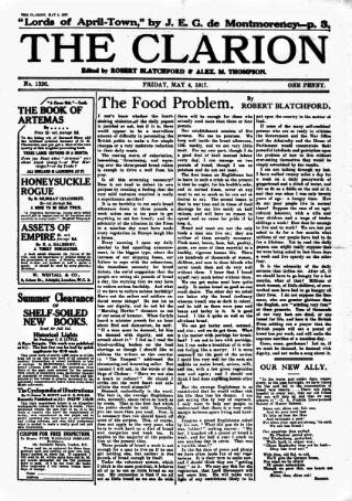 cover page of Clarion published on May 4, 1917