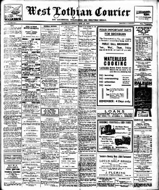 cover page of West Lothian Courier published on June 18, 1937