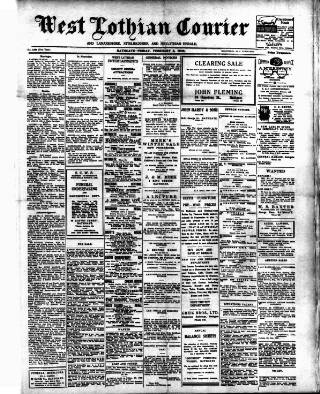 cover page of West Lothian Courier published on February 2, 1940