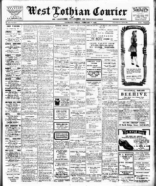 cover page of West Lothian Courier published on February 2, 1945