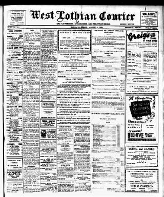 cover page of West Lothian Courier published on August 2, 1946