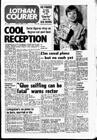 cover page of West Lothian Courier published on April 1, 1977