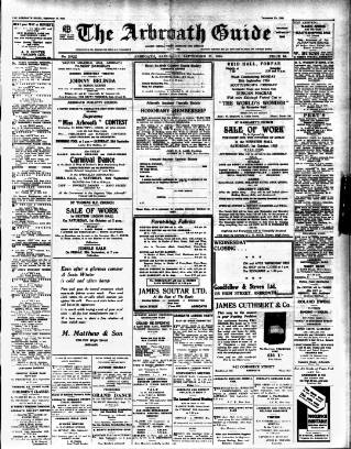 cover page of Arbroath Guide published on September 17, 1955