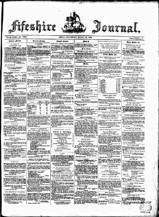 cover page of Fifeshire Journal published on March 19, 1863