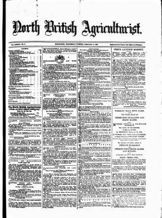 cover page of North British Agriculturist published on February 2, 1881