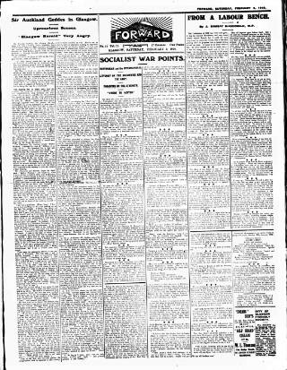 cover page of Forward (Glasgow) published on February 2, 1918
