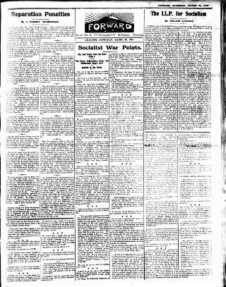 cover page of Forward (Glasgow) published on March 19, 1921
