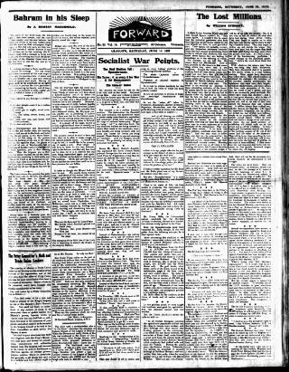 cover page of Forward (Glasgow) published on June 18, 1921