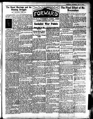 cover page of Forward (Glasgow) published on May 5, 1923