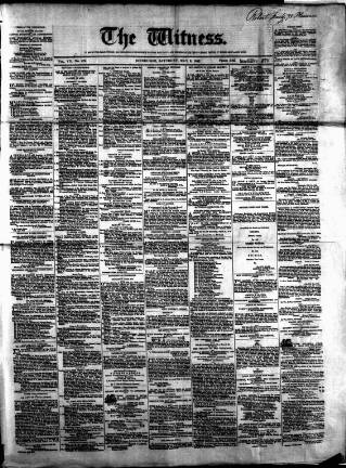 cover page of Witness (Edinburgh) published on May 2, 1846