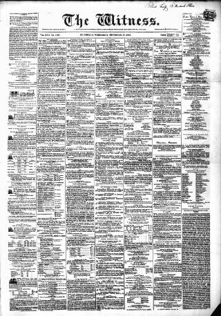 cover page of Witness (Edinburgh) published on September 17, 1856
