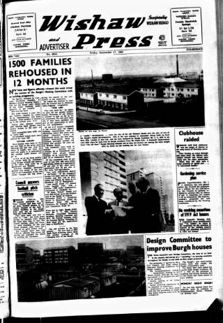 cover page of Wishaw Press published on September 17, 1965