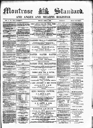 cover page of Montrose Standard published on April 1, 1887