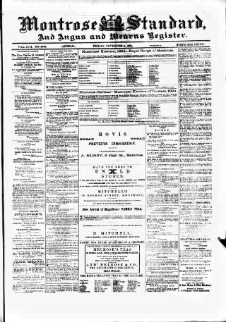 cover page of Montrose Standard published on November 2, 1894