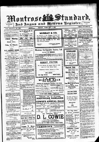 cover page of Montrose Standard published on February 2, 1923