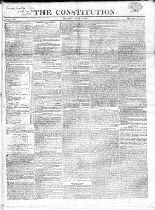 cover page of Constitution (London) published on May 2, 1819