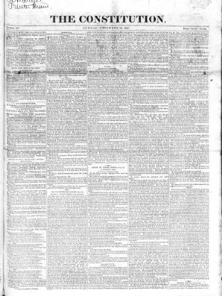cover page of Constitution (London) published on November 24, 1822