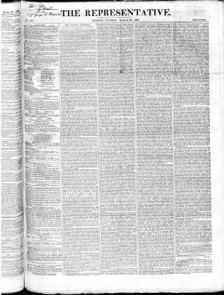 cover page of Representative 1826 published on March 28, 1826