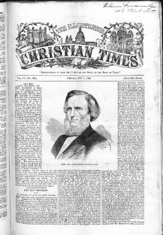 cover page of Christian Times published on May 4, 1866