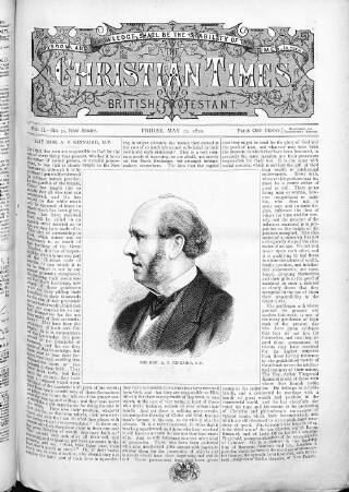 cover page of Christian Times published on May 27, 1870
