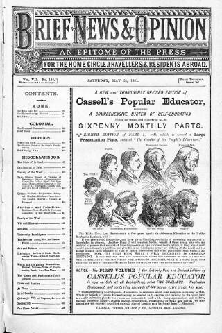 cover page of Brief published on May 21, 1881
