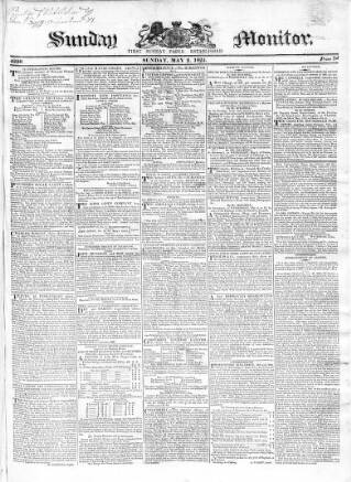 cover page of Johnson's Sunday Monitor published on May 2, 1824
