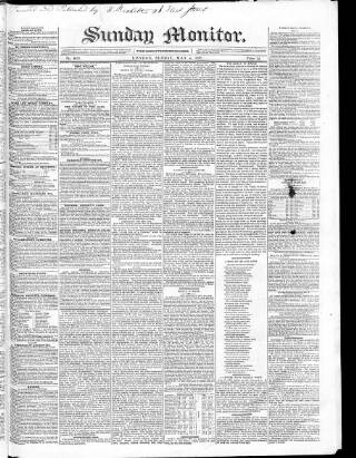 cover page of Johnson's Sunday Monitor published on May 4, 1828