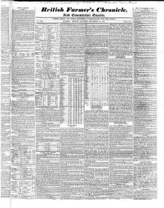 cover page of Fleming's British Farmers' Chronicle published on November 17, 1828