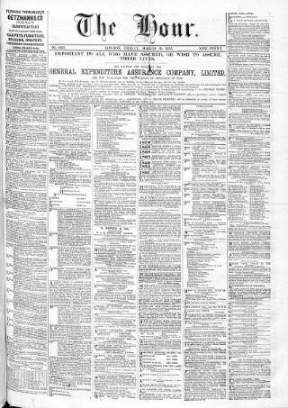 cover page of Hour published on March 19, 1875
