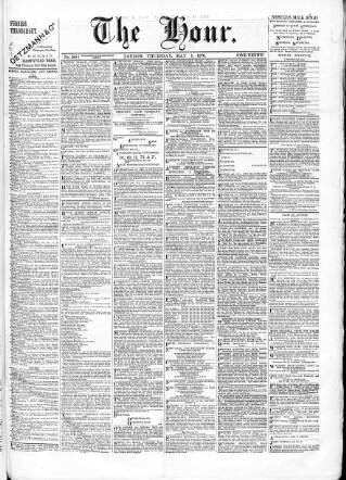 cover page of Hour published on May 4, 1876