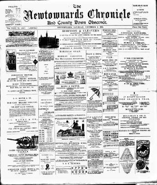 cover page of Newtownards Chronicle & Co. Down Observer published on November 2, 1895