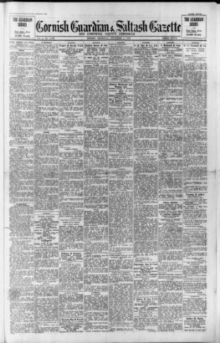 cover page of Cornish Guardian published on November 2, 1950
