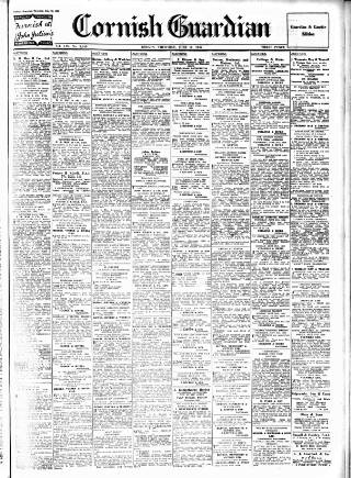cover page of Cornish Guardian published on June 18, 1959