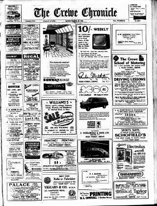 cover page of Crewe Chronicle published on June 18, 1960