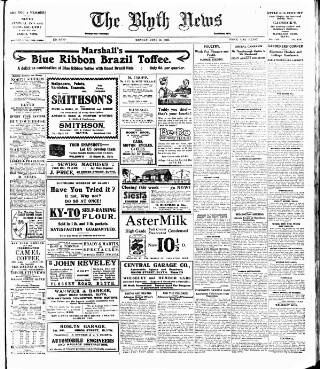 cover page of Blyth News published on June 18, 1923