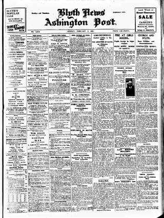 cover page of Blyth News published on February 2, 1931