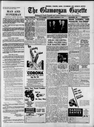 cover page of Glamorgan Gazette published on September 17, 1954