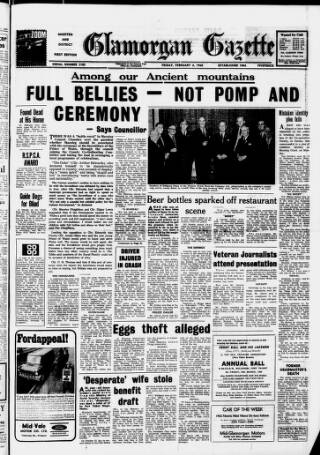 cover page of Glamorgan Gazette published on February 2, 1968