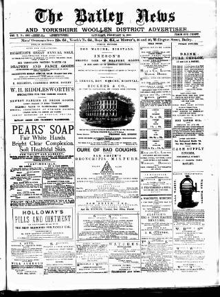 cover page of Batley News published on February 2, 1889
