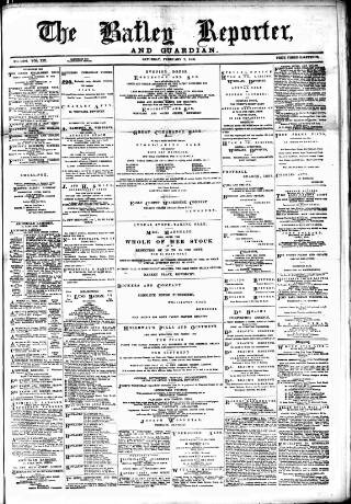 cover page of Batley Reporter and Guardian published on February 2, 1889