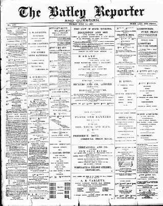 cover page of Batley Reporter and Guardian published on June 18, 1897
