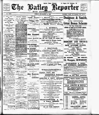 cover page of Batley Reporter and Guardian published on December 14, 1906