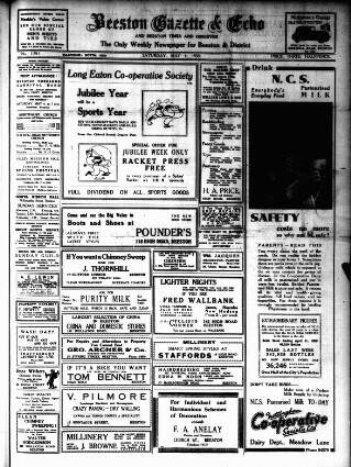 cover page of Beeston Gazette and Echo published on May 4, 1935