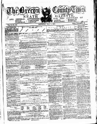 cover page of Brecon County Times published on May 2, 1868