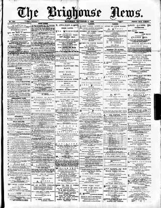 cover page of Brighouse News published on November 2, 1878