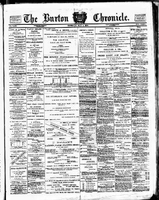 cover page of Burton Chronicle published on May 4, 1893